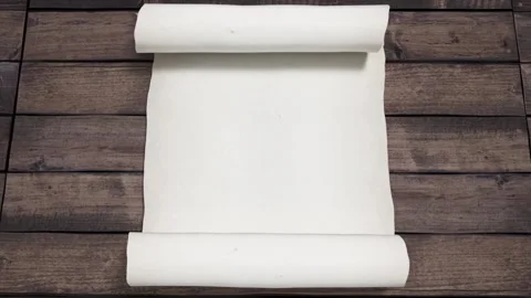 Parchment Scroll Opens 5 Stock Footage 234616670