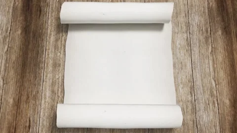 Parchment Scroll Opens 6 Stock Footage 234616840