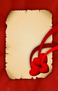 Parchment for Valentine's Day Stock Illustration