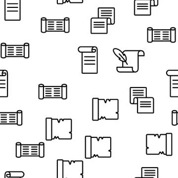 Parchment Vector Seamless Pattern イラスト素材