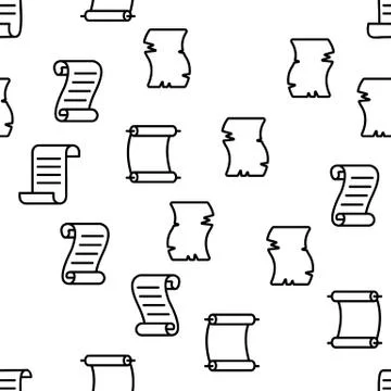Parchment Vector Seamless Pattern 스톡 일러스트
