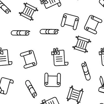 Parchment Vector Seamless Pattern イラスト素材