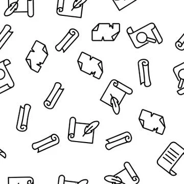 Parchment Vector Seamless Pattern 스톡 일러스트