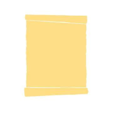 Parchment on a white background. Old papyrus. Blog roll of old paper. Vector Stock Illustration