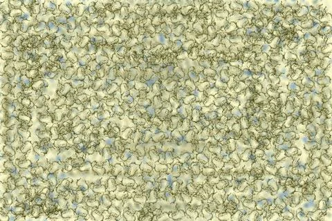 Parchment yellow surface with blue spots,swarthy ornate Stock Illustration