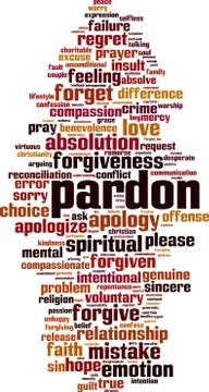 Pardon word cloud Stock Illustration
