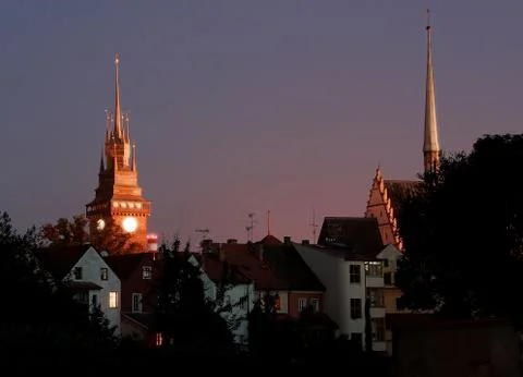 Pardubitsa roofs Foto stock