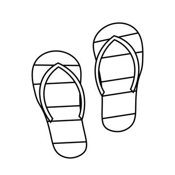 Pare of Flip Flops Stock Illustration