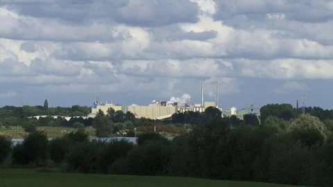 Parenco Paper mill, paper makers on the banks of the River Rhine Stock Footage 70738150