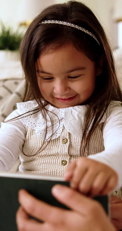 Parent, child and happy with tablet on sofa for internet game, development and Stock Footage 337690462