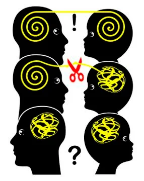 Parent Child Communication Problem Stock Illustration