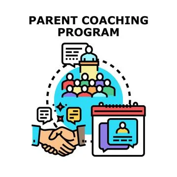 Parent coaching program providing support and education Stock Illustration
