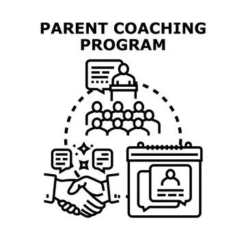 Parent coaching program providing support and education Stock Illustration