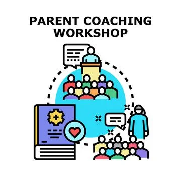 Parent coaching workshop providing education and support Stock Illustration