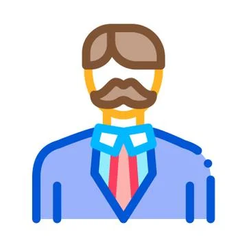 Parent in Costume Icon Vector Outline Illustration Illustrazione stock