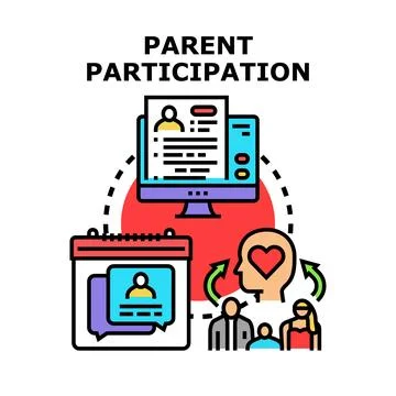 Parent engagement and participation vector concept Stock Illustration