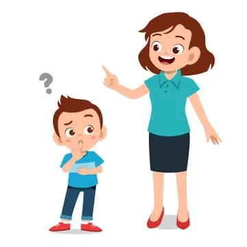 Parent help teach kid illustration Stock-Illustration