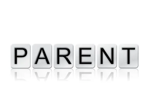 Parent Isolated Tiled Letters Concept and Theme Stock Illustration