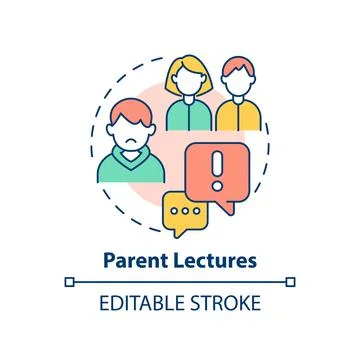 Parent lectures concept icon Stock Illustration