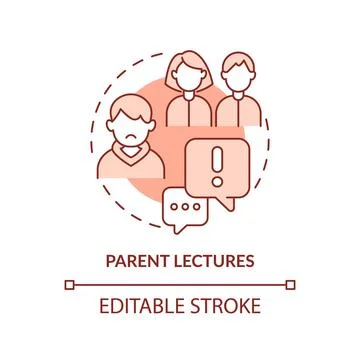 Parent lectures terracotta concept icon Stock Illustration
