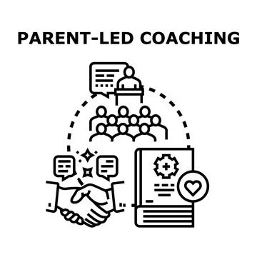 Parent led coaching program providing education support 스톡 일러스트