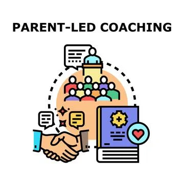 Parent led coaching program providing education support Illustrazione stock