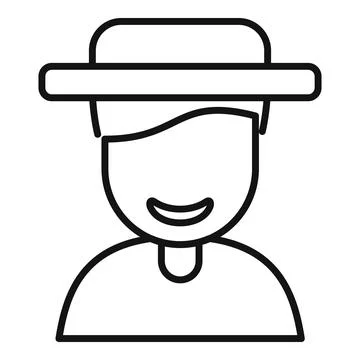 Parent smiling icon outline vector. Happy person Illustrazione stock