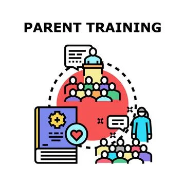 Parent training program for education and support Stock Illustration
