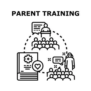 Parent training program for education and support Stock Illustration