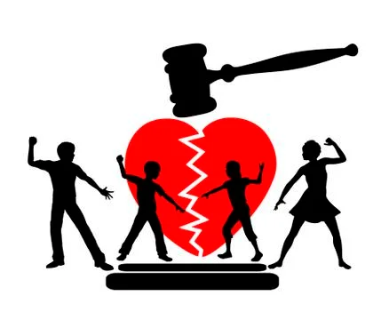 Parental Alienation Stock Illustration