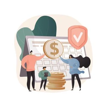 Parental allowance abstract concept vector illustration. Illustrazione stock