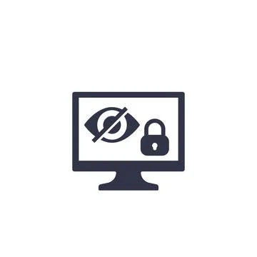 Parental control icon with eye and lock Stock Illustration