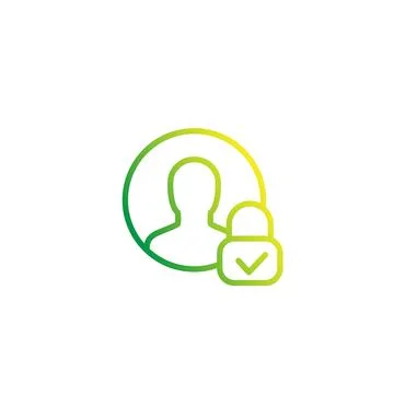 Parental control icon, linear Stock-Illustration