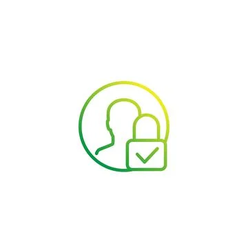 Parental control icon, linear vector Stock-Illustration