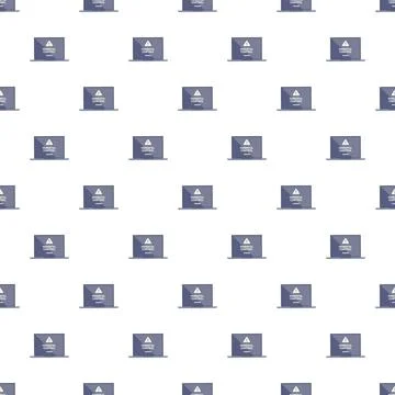 Parental control message on laptop screen pattern Illustrazione stock
