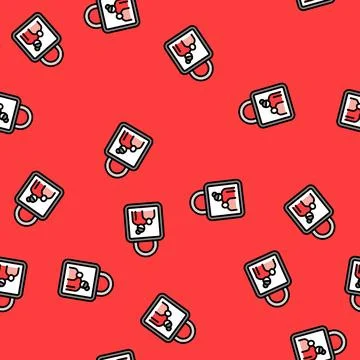 Parental control product label caution vector seamless pattern Ilustración de archivo