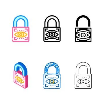 Parental control product label caution color icon looks vector Stock Illustration
