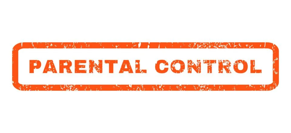 Parental Control Rubber Stamp Stock Illustration