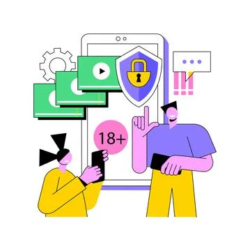 Parental control software abstract concept vector illustration. Stock Illustration