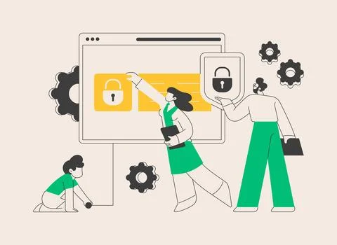 Parental control software abstract concept vector illustration. Stock Illustration