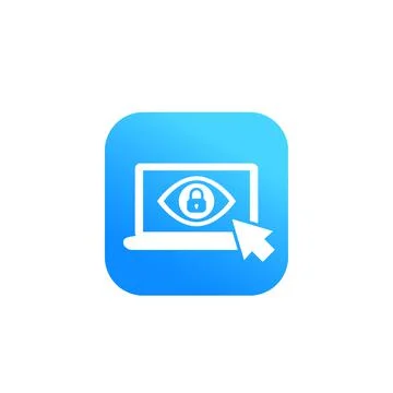 Parental control vector icon with eye Stock Illustration
