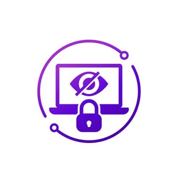 Parental control vector icon with lock Stock Illustration