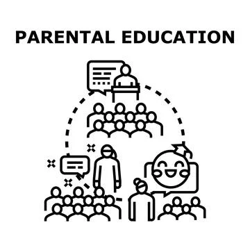 Parental education training program for responsible parents Stock Illustration