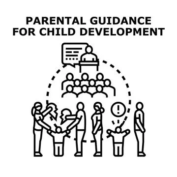 Parental guidance for child development icon concept Stock Illustration