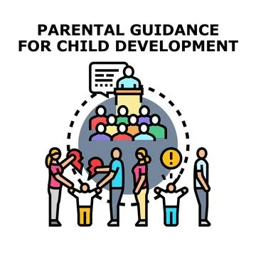 Parental guidance for child development icon concept Stock Illustration