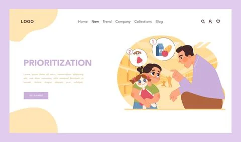 Parental guidance concept. Flat vector illustration Stock Illustration