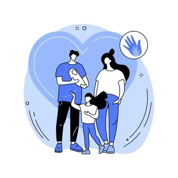 Parental responsibility abstract concept vector illustration. Stock Illustration