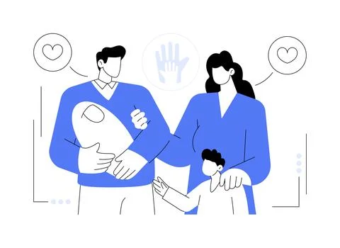 Parental responsibility abstract concept vector illustration. Stock Illustration