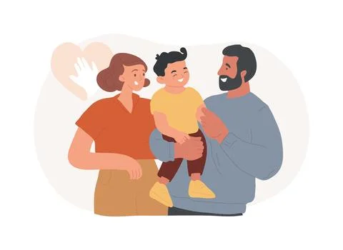 Parental responsibility isolated concept vector illustration. Ilustración de archivo