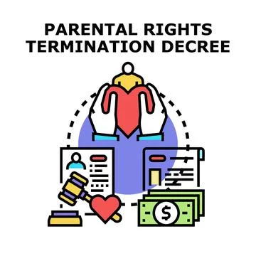 Parental rights termination decree vector illustration concept Stock Illustration